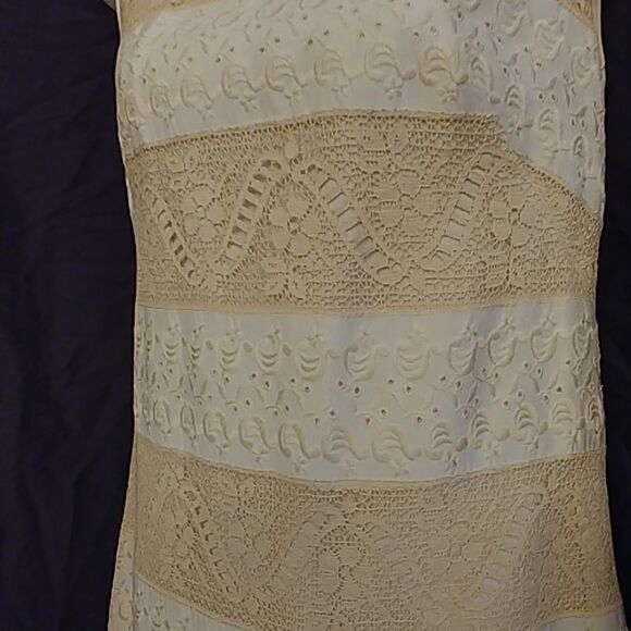 Vintage 60s Miss Couture Cream Lace Shift Dress - Picture 2 of 7